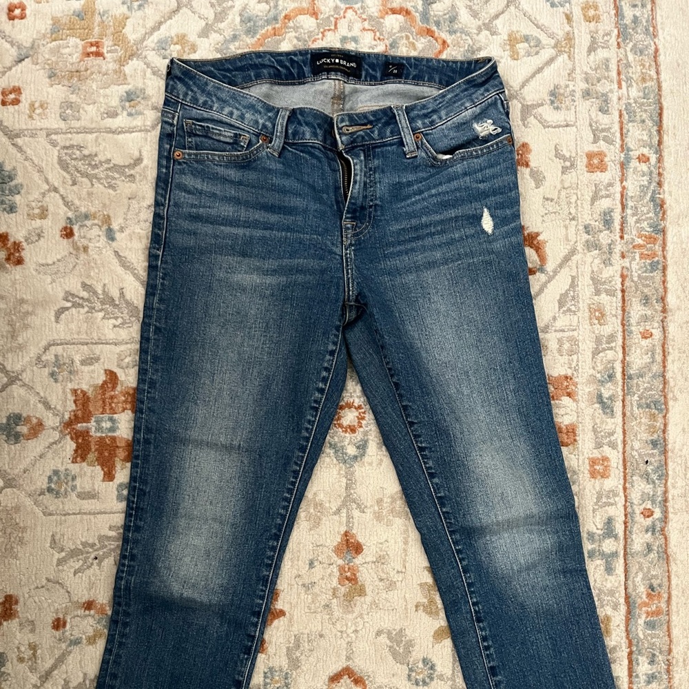 Lucky brand cropped straight leg jeans